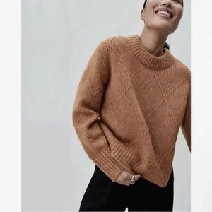 Everlane Warm Tan Cropped Sweater
